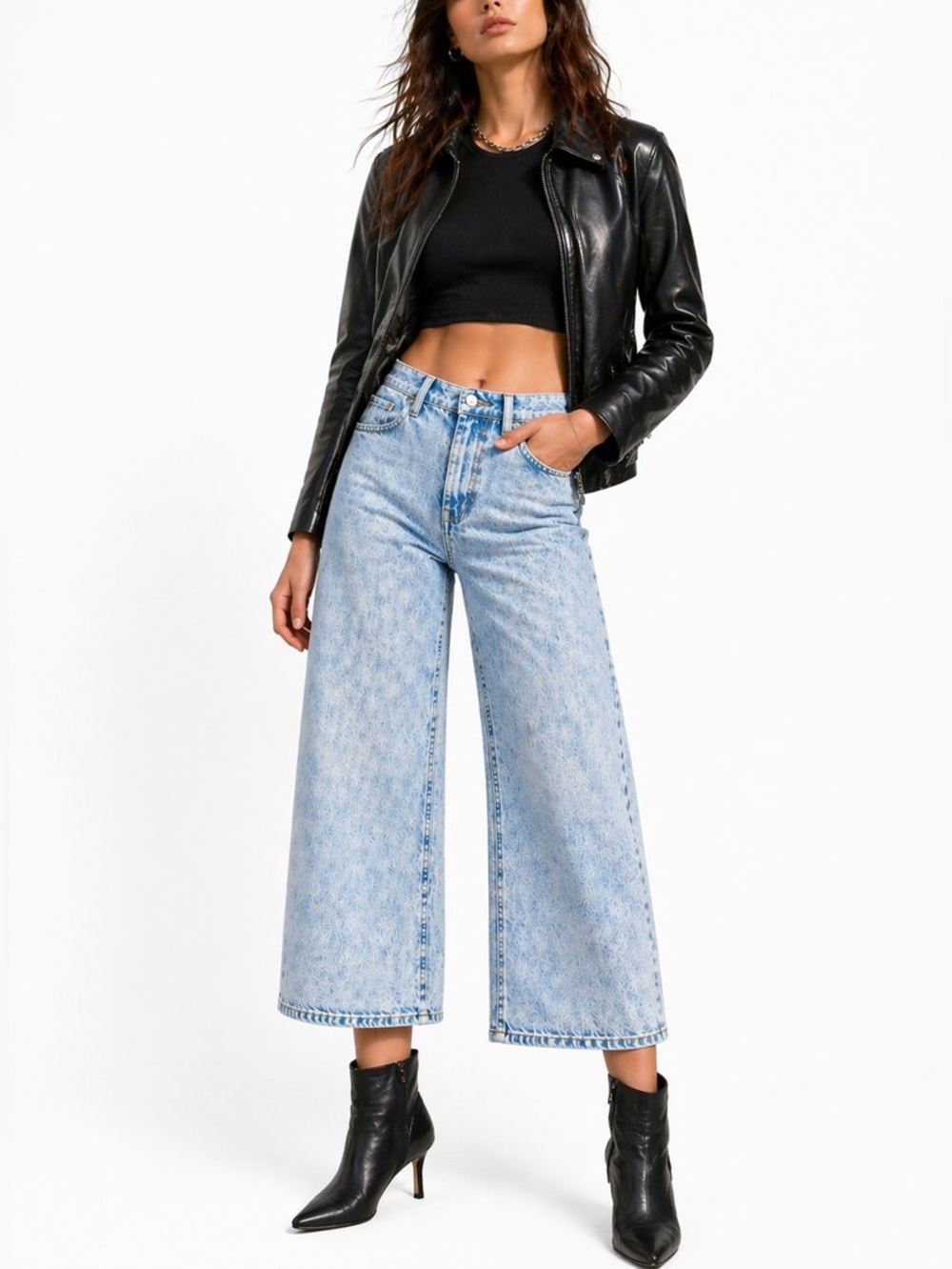 Michael Kors Selma Crop Wide Leg Jeans – Size 4 NEW